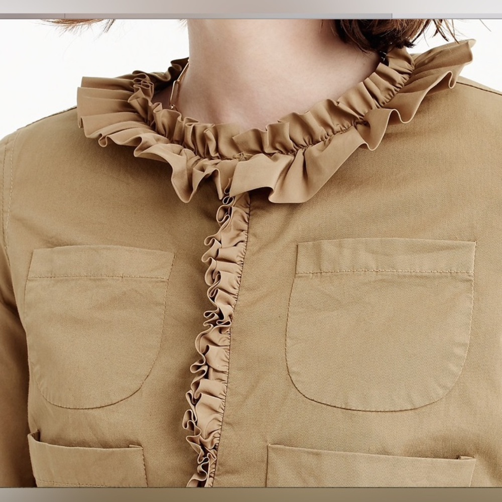 J.crew Chino Ruffle Jacket - Picture 2 of 9
